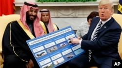 President Donald Trump and Saudi Crown Prince Mohammed bin Salman. (March 20, 2018.)
