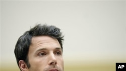 Actor Ben Affleck testifies before a House Foreign Affairs subcommittee March 8, 2011.