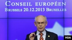 ປະທານ ສະຫະພາບ​ຢູ​ໂຮບ ທ່ານ Herman van Rompuy ​ໄດ້​ສະ​ແດງຄວາມ​ບໍ່ພໍ​ໃຈຂອງ​ທ່ານ ​ກັບກຸງ​ມົສກູ