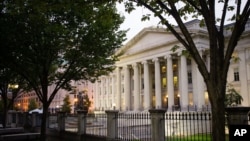 位於華盛頓的美國財政部大樓，美國外國投資委員會是財政部的一個部門
