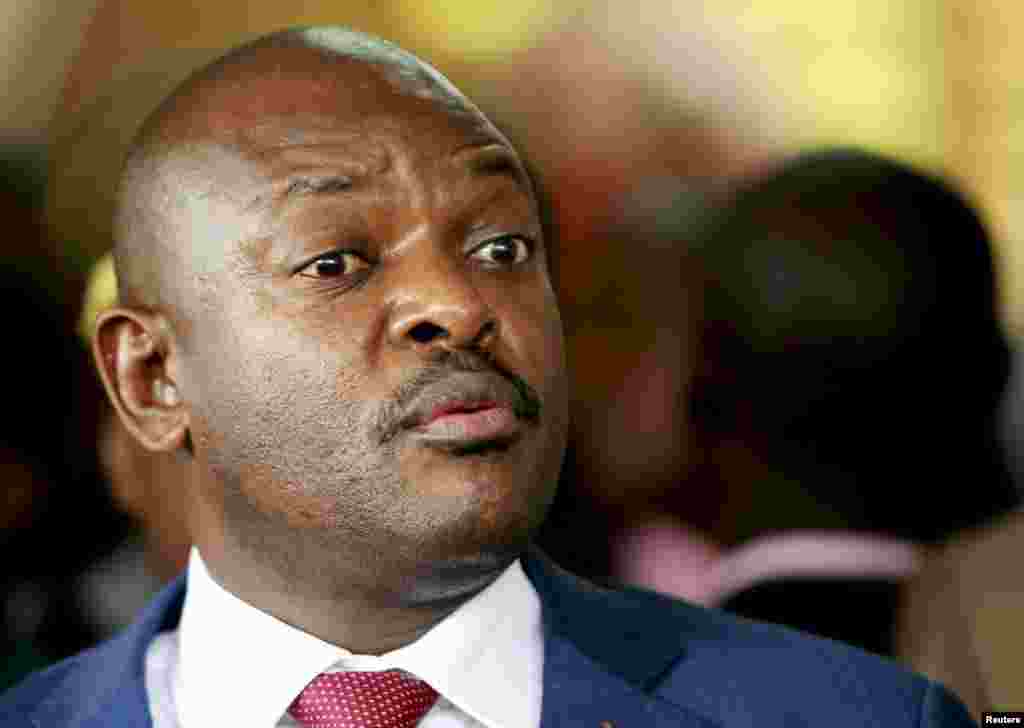 Le président burundais Pierre Nkurunziza le 23 février 2016 à Bujumbura.&nbsp;