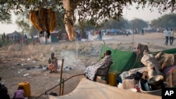 남수단 나일강 유역의 난민 캠프.