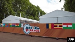 The Africa Village is pictured in central London. Africa Village, the continent's shop window in London during the 2012 Games and its first joint hospitality venue at an Olympics, was closed due to unpaid debts, organizers said, August 8, 2012.