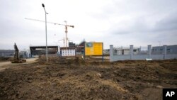 Construction site of first Chinese car tire factory in Europe near northern Serbian town of Zrenjanin, 50 kilometers north of Belgrade, Nov. 18, 2021.