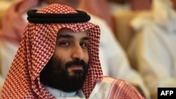 Наследный принц Саудовской Аравии Мухаммед бен Салман на инвестиционной конференции в Эр-Рияде. 23 октября 2018