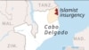 Moçambique, mapa mostrando Cabo Delgado