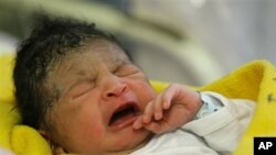 A newborn girl in Lima, Peru, last year.