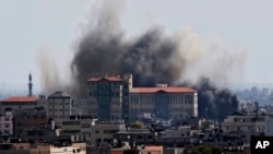Israel kembali melancarkan serangan misil terhadap kota Gaza, Selasa (15/7). 