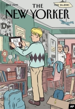 Last year's 'New Yorker' magazine cover perfectly captured the boomerang-kid phenomenon. Note the look on his parents’ faces.