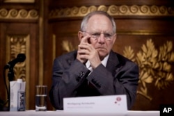 FILE - Germany’s finance minister Wolfgang Schäuble.