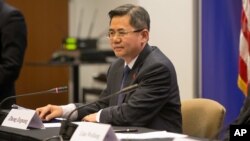 미국 시카고를 방문 중인 정쩌광 중국 외교부 부부장이 18일 기자회견을 열고 미국과 타이완의 무기 거래를 규탄했다. (자료사진)