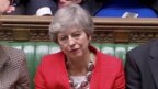 Thủ tướng Anh Theresa May phản ứng trước kết quả cuộc biểu quyết về thỏa thuận Brexit trong Nghị viện ở London, Anh, ngày 12 tháng 3, 2019.