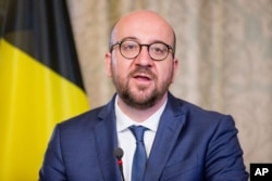 FILE - Belgian Prime Minister Charles Michel says Belgium has had 'great successes' in combating terrorism.
