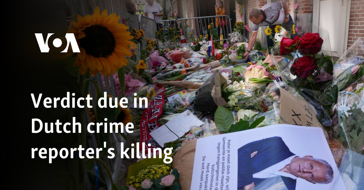 Verdict due in Dutch crime reporter's killing