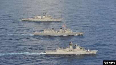 美澳日在南中国海联合军演推动透明法治自由航行飞行