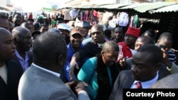 Prime Minister Morgan Tsvangirai in his meet the people campaign