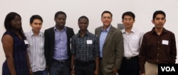 Scott Johnson together with several of his international student advisees who received scholarships from the NHCC Foundation for the 2012-13 school year (Photo: Scott Johnson)