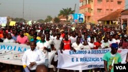 Manifestação em Bissau