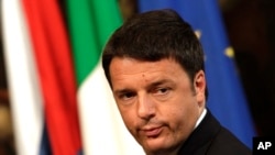 FILE - Italian Premier Matteo Renzi.