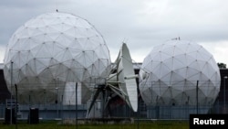 A satellite dish once operated by the U.S. National Security Agency is seen in Bad Aibling, south of Munich, Germany (file photo).