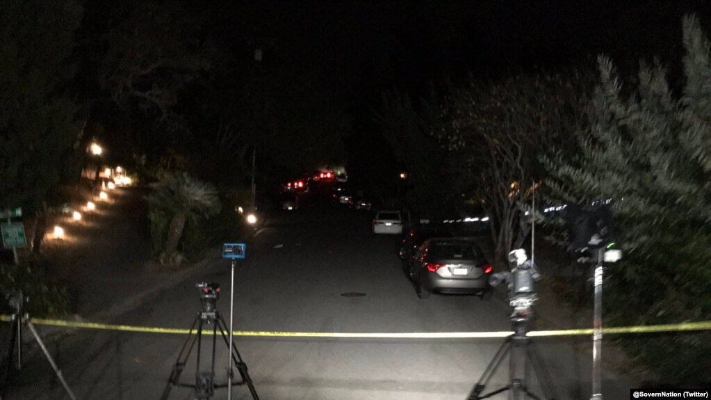 Район рядом с домом в Оринде, где в Хеллоуин произошла стрельба (фото: Twitter / @SovernNation)