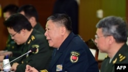 Rear Admiral Guan Youfei (C), director of the Foreign Affairs Office of China's National Defense Ministry, speaks during annual talks with South Korea at the Defense Ministry in Seoul, Jan. 15, 2016. North Korea's latest nuclear test was high on the agenda.