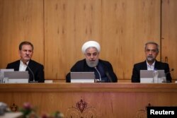 El presidente iraní, Hassan Rouhani, habla durante la reunión del gabinete en Teherán, Irán, el 18 de septiembre de 2019. Foto oficial gobierno de Irán, vía Reuters.
