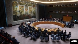 FILE - Members of the United Nations Security Council are seen in session, Sept. 27, 2018, at the U.N. in New York.