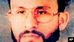 This photo provided by U.S. Central Command shows Abu Zubaydah, date and location unknown. He has appeared at a U.S. government hearing called to determine whether he should remain in detention at the U.S. military prison at Guantanamo Bay, Cuba.