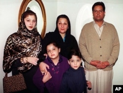 FILE - Mohammed Safdar, son-in-law of Pakistan's recently ousted prime minister, is seen in a family photo taken Dec. 10, 2000, in Islamabad. Safdar, a national assemblyman, said members of the Ahmadiyya sect are a "danger to this country, this nation, it