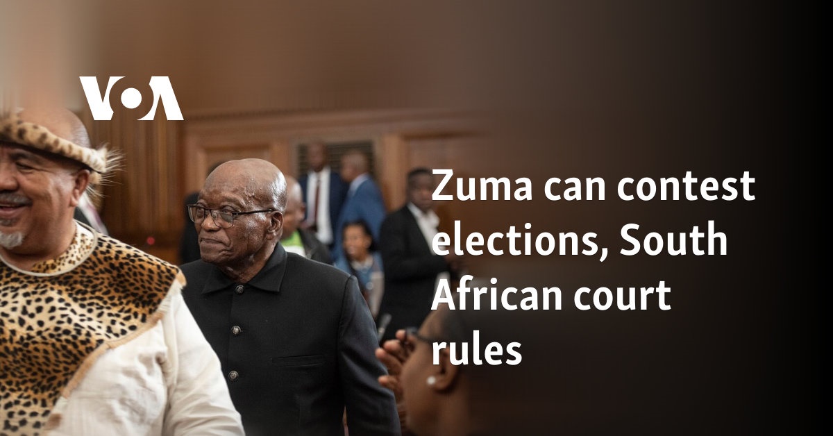 Zuma can contest elections, South African court rules