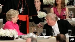 Hillary Clinton et Donald Trump, le 20 octobre 2016 à New York.