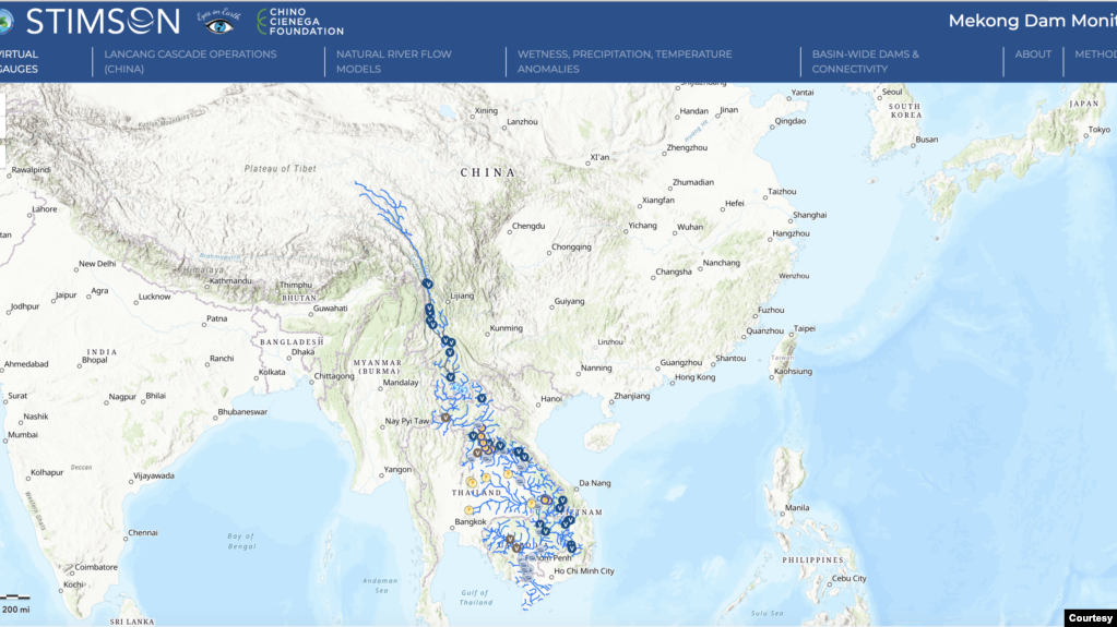 湄公河水坝监测网站2020年12月15日正式开通(photo:VOA)