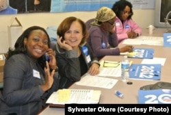 Volunteers with Continental Africans for Obama (now the United People for African Congress) work the phones during the 2012 presidential campaign.