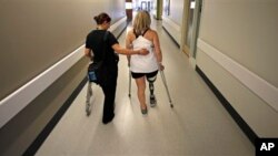 Roseann Sdoia, una de las víctimas del atentado en el Maratón de Boston, perdió una pierna.