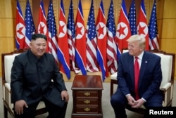 도널드 트럼프 미국 대통령과 김정은 북한 국무위원장이 지난 2019년 6월 판문점에서 회동했다.