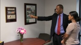 Tashitaa Tufaa, owner, CEO and president of Metropolitan Transportation Network Inc., at the company's headquarters, in Fridley, Minnesota, Aug. 9, 2017.
