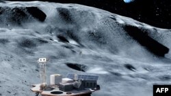 2019年3月31日得到的由美国宇航局散发的图片显示商业登月器，该登月器将携带美国宇航局的科技设备，为人类重返月球做准备。