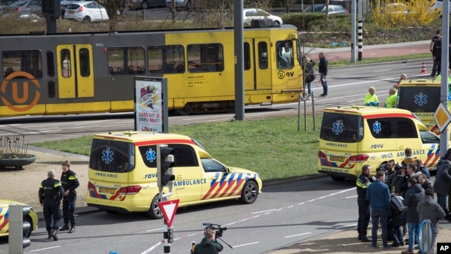 荷兰乌得勒支市2019年3月18日发生的枪击案现场。
