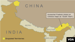 Disputed territories between China and India