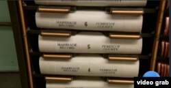 Arsip akte Perkawinan di Pemiscot County, Missouri, AS. (Foto: videograb)