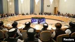 Официальные лица на афганской мирной конференции в Москве, 18 марта 2021 г. 