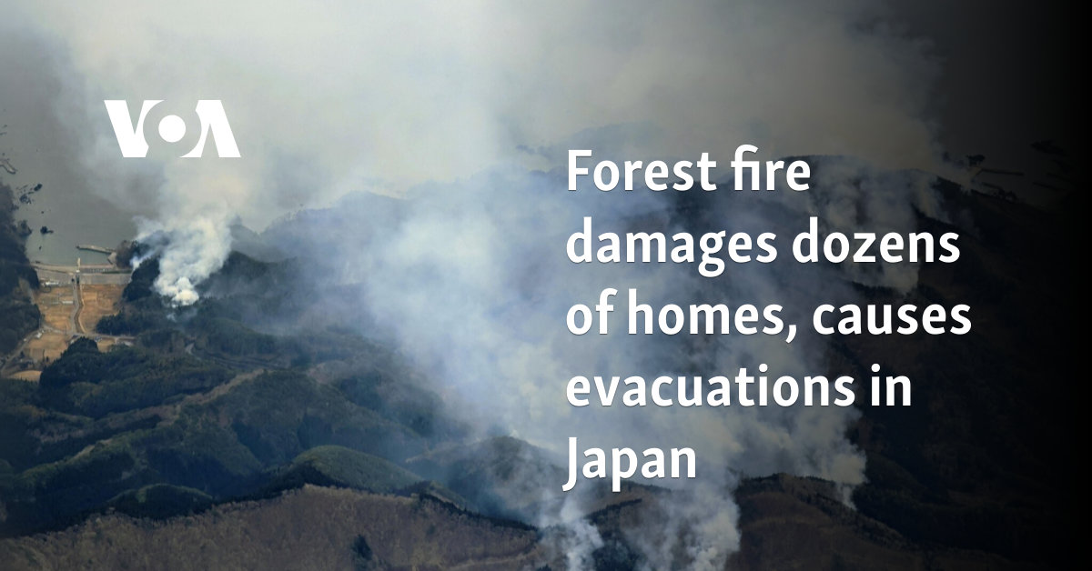 Forest fire damages dozens of homes, causes evacuations in Japan