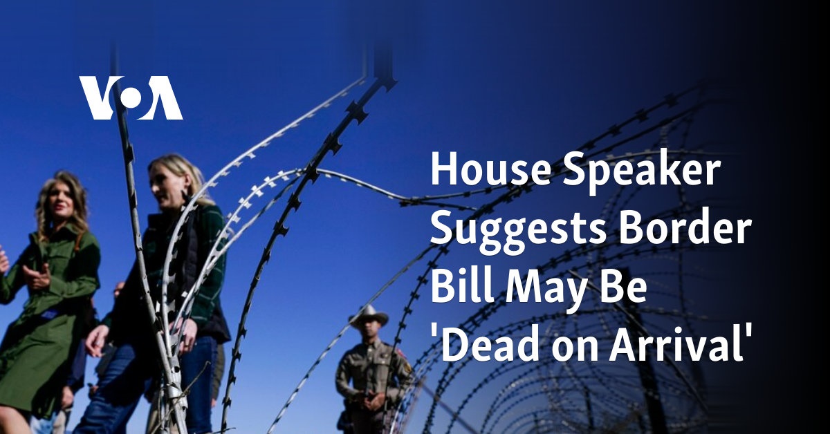 House Speaker Suggests Border Bill May Be 'Dead on Arrival' 