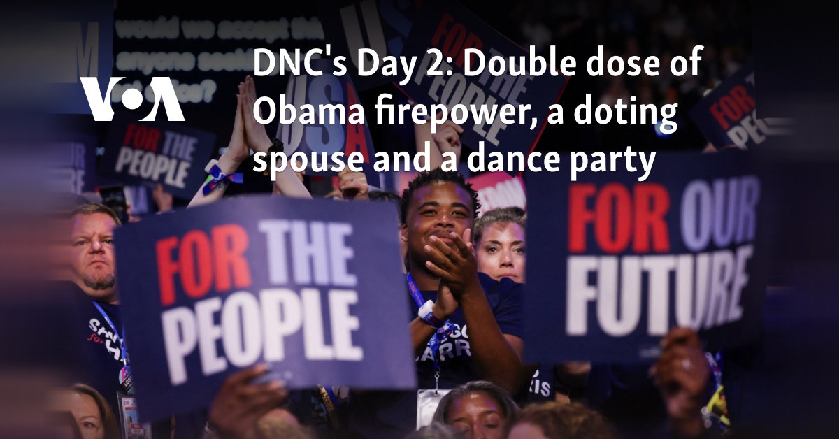 Double dose of Obama’s firepower, a loving wife and a dance party