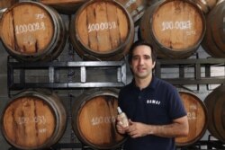 Daniel Pacheco, 35, a co-founder of Samai Distillery, started producing rum for the local and international markets since 2014, Phnom Penh, Cambodia, March 31, 2020. (Phorn Bopha /VOA Khmer)