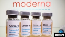 The American drug-maker Moderna reported Monday that its experimental vaccine is 94.5 percent effective in preventing COVID-19. (Photo illustration from Reuters)