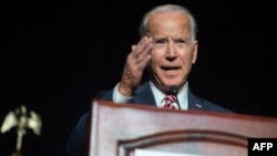 Joe Biden speaks during the First State Democratic Dinner in Dover, Delaware, March 16, 2019. The former vice president stopped just short of saying he's running for president in 2020.