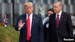 Başkan Trump ve Cumhurbaşkanı Erdoğan bu ay Brüksel'deki NATO zirvesinde bir araya gelmişti.