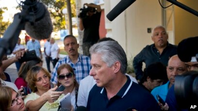 Chủ tịch Cuba Miguel Diaz-Canel phát biểu sau khi bỏ phiếu về Hiến pháp mới